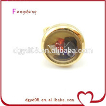 Dongguan fashion wholesale locket charms ring /stainless ring